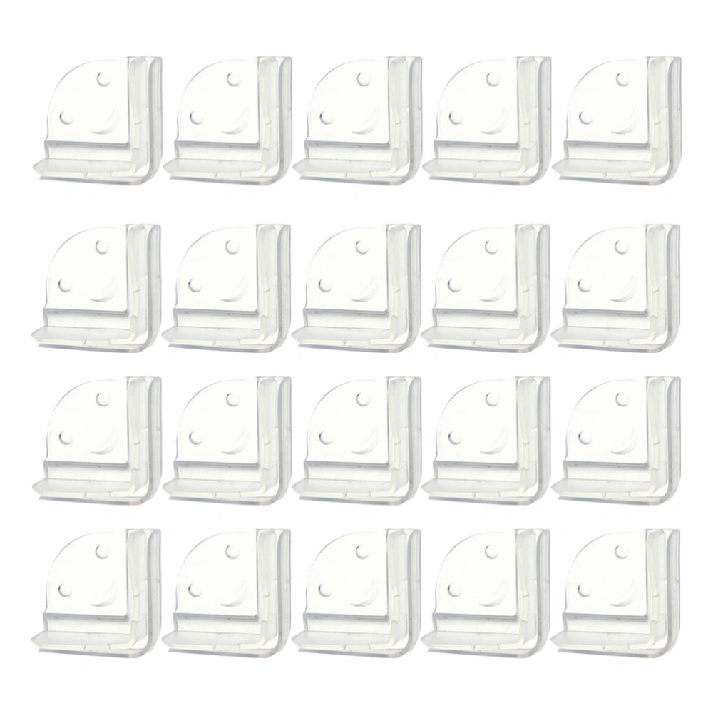 20pcs Silicone Kid Crashproof Corner Transparent Safe Corner Protector for Tea Table Desktop (Transparent)