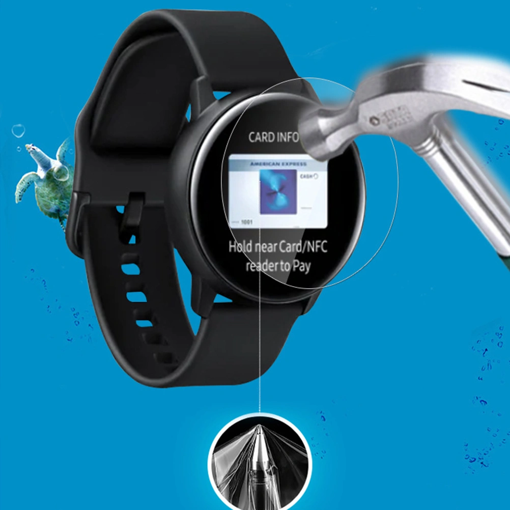 4PCS Watch Use Transparency Full Screen TPU Material Screen Protector For Galaxy watch active