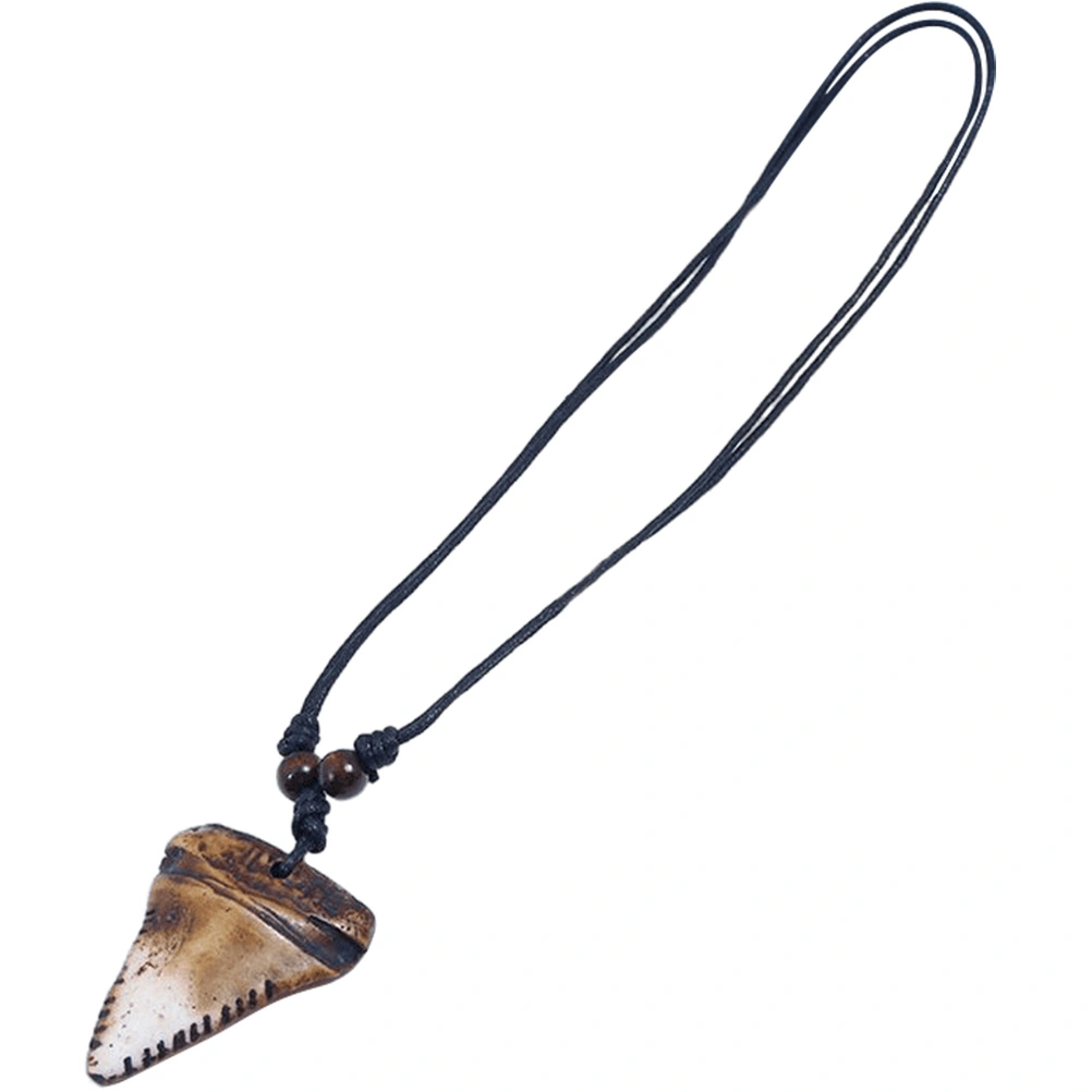 Men Necklace Vintage Shark Tooth Pendant Necklace Personalized Neck Chain