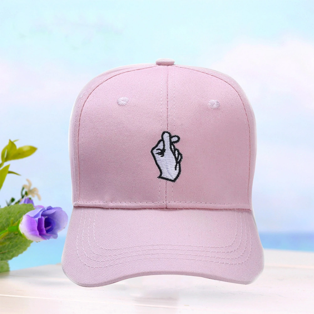 Adult Hat Baseball Adjustable Outdoor Shading Little Finger Pattern Baseball Hat for Hunting Fishing Camping Hiking Jogging Angling (Pink)