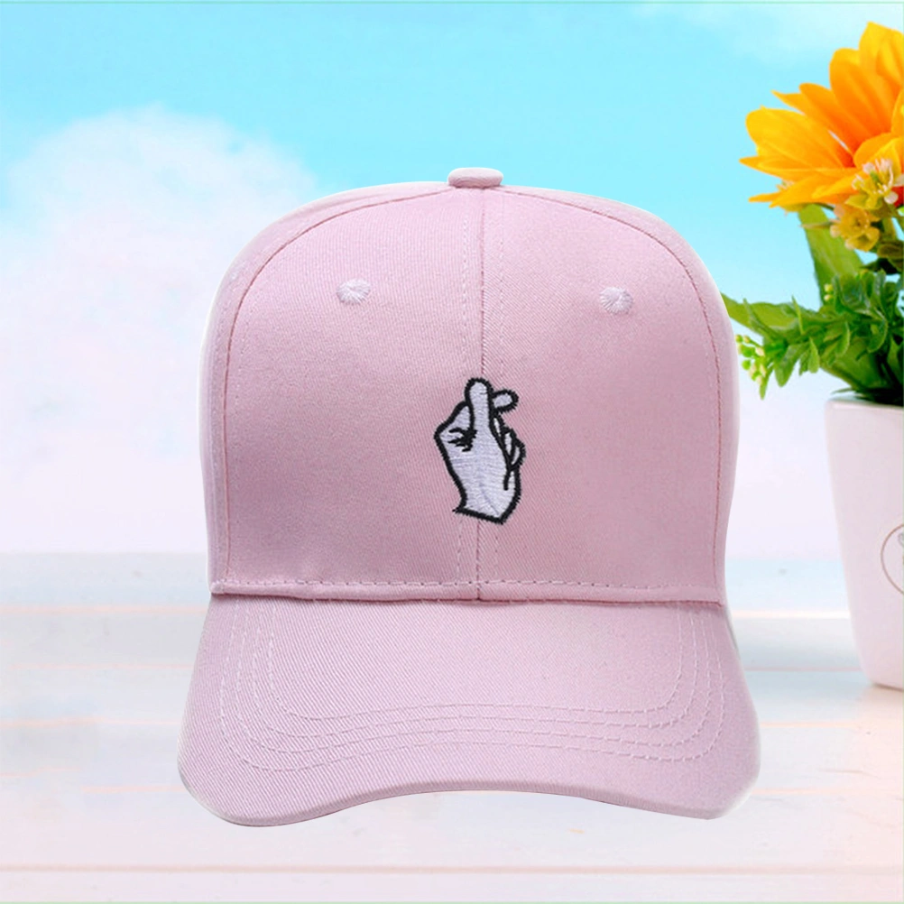 Adult Hat Baseball Adjustable Outdoor Shading Little Finger Pattern Baseball Hat for Hunting Fishing Camping Hiking Jogging Angling (Pink)
