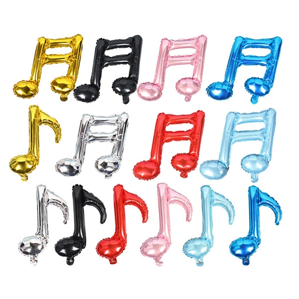 Music Note Foil Balloon Birthday Sixteen Note Mylar Balloons for Party Decoration (Pink)