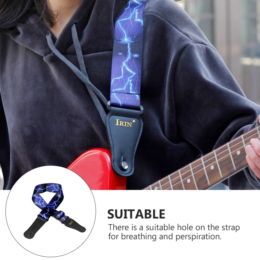 1Pc Creative Guitar Strap Practical Acoustic Guitar Strap Bass Belt (Blue)