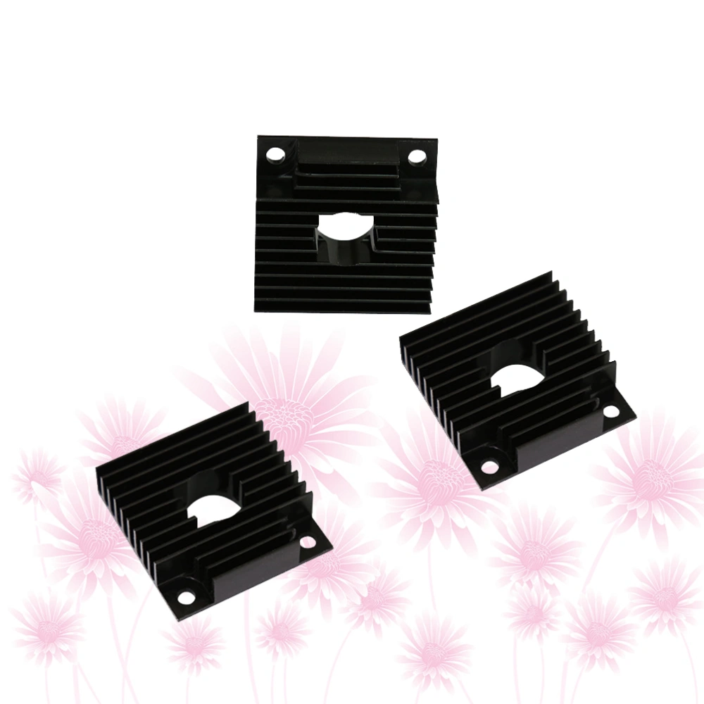 3Pcs Heat Sink Aluminum Heatsink Radiator Cooler Kit for MK7/MK8 (Black)