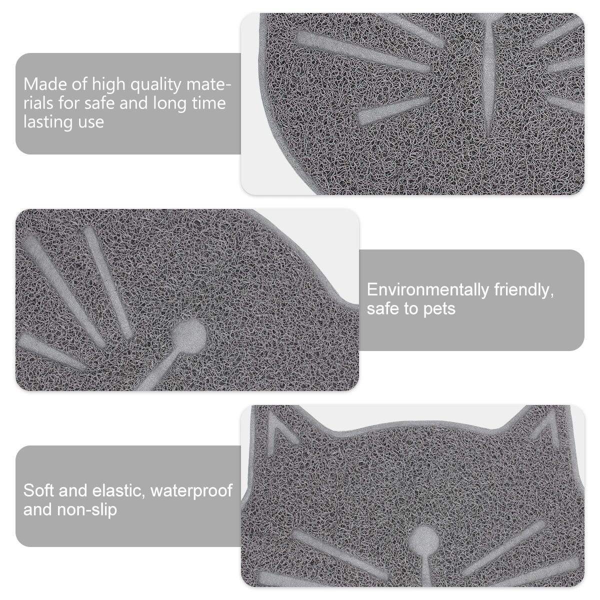 1pc Household Cat Litter Mat Non-slip Pet Cat Face Shaped Mat Pet Supplies