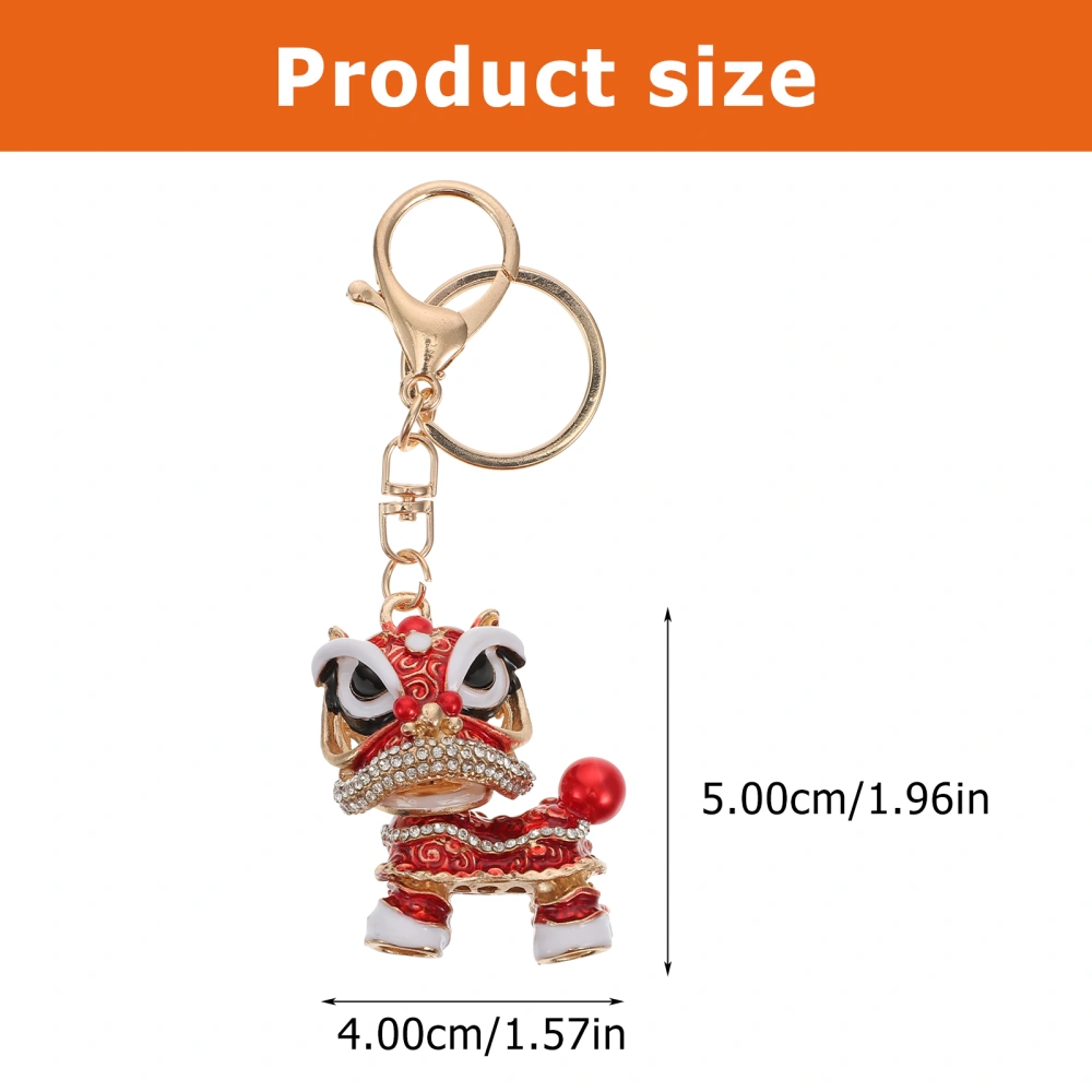 Chinese Style Keychain Beautiful Dance Lion Keychain Lion Design Key Chain