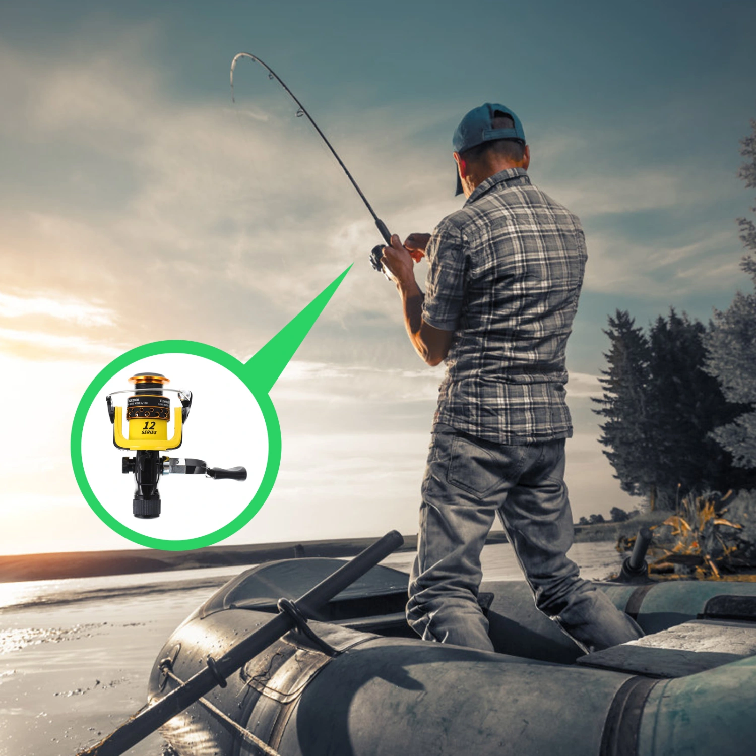1Pc Casting Rod Fishing Wheel Sea Rod Fishing Reel Lure Rod Fishing Wheel