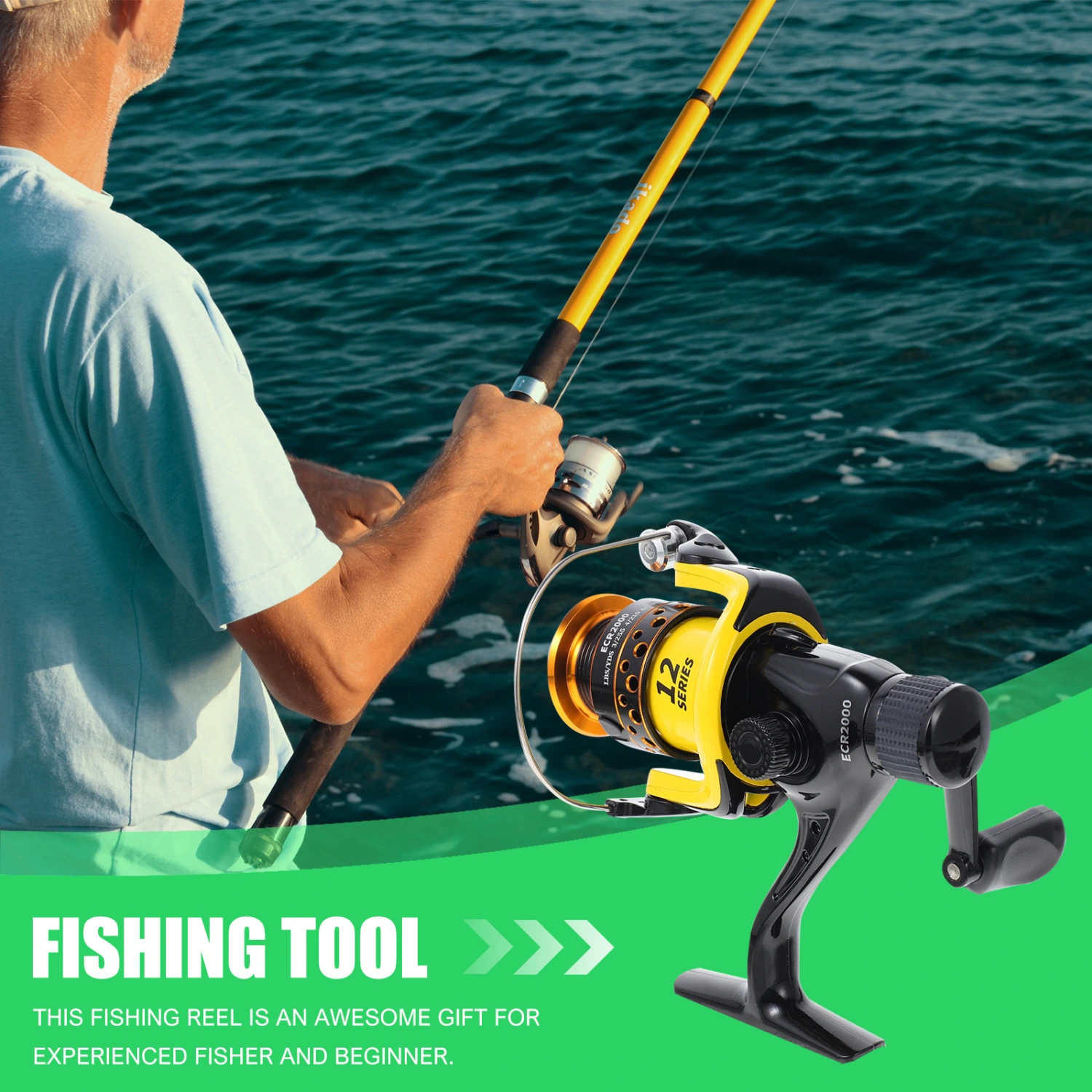 1Pc Casting Rod Fishing Wheel Sea Rod Fishing Reel Lure Rod Fishing Wheel