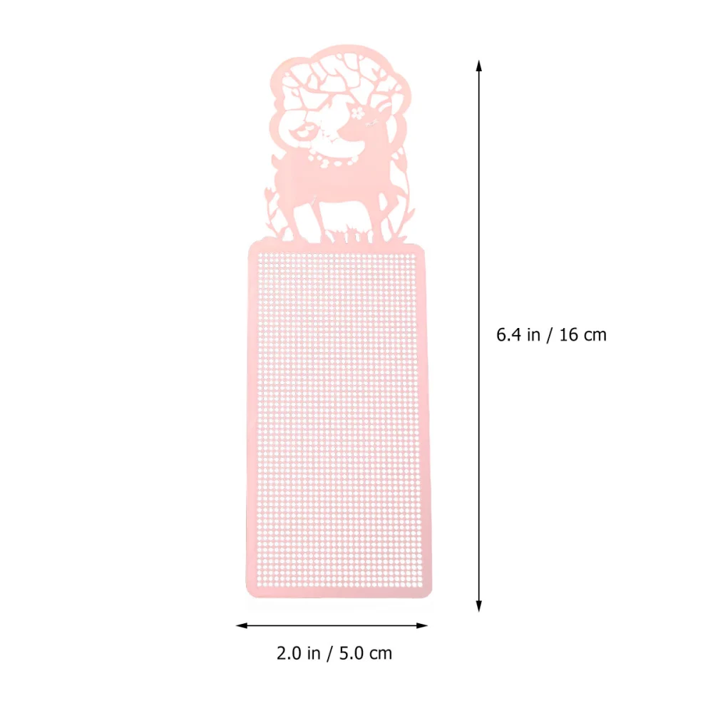 Mesh Copper Canvas Sheets Cross Stitch Sewing Hollow Out Animal Pattern Canvas Sheets for Embroidery Yarn Crafting Knit and Crochet Projects DIY Bookmark (Rose Gold)