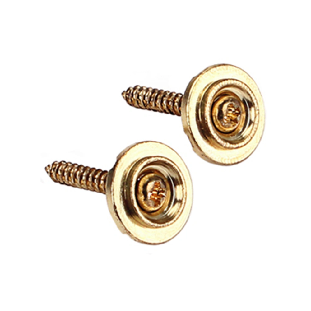 2 PCS Guitar Copper Roller String Trees String Retainer String Guide with Screws For Electric Guitar Parts Replacement (Golden)