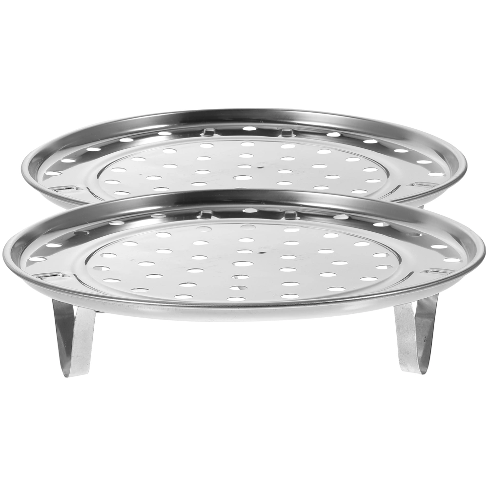 2pcs Steamer Rack Cooker Rack Food Steaming Rack Stainless Steel Steamer Rack