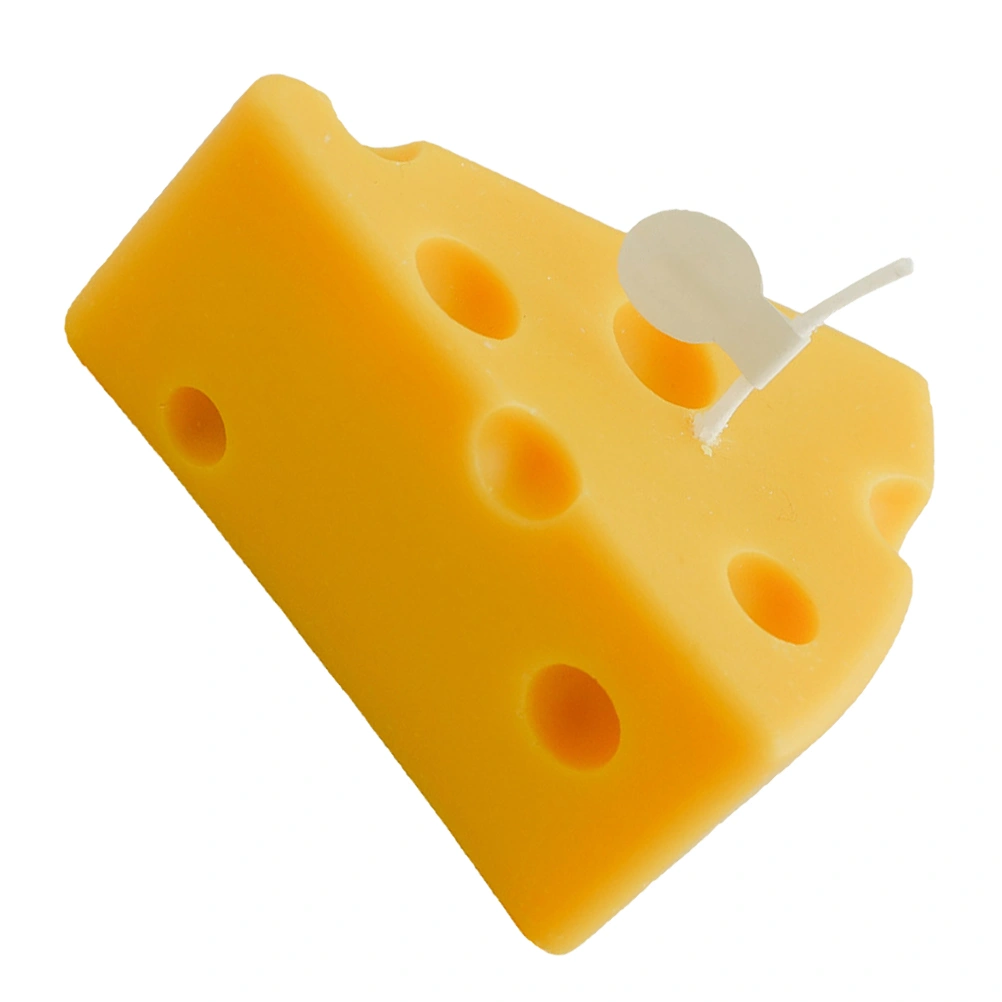 1pc Decorative Cheese Scented Candle Cheese Candle Decor Scented Candle