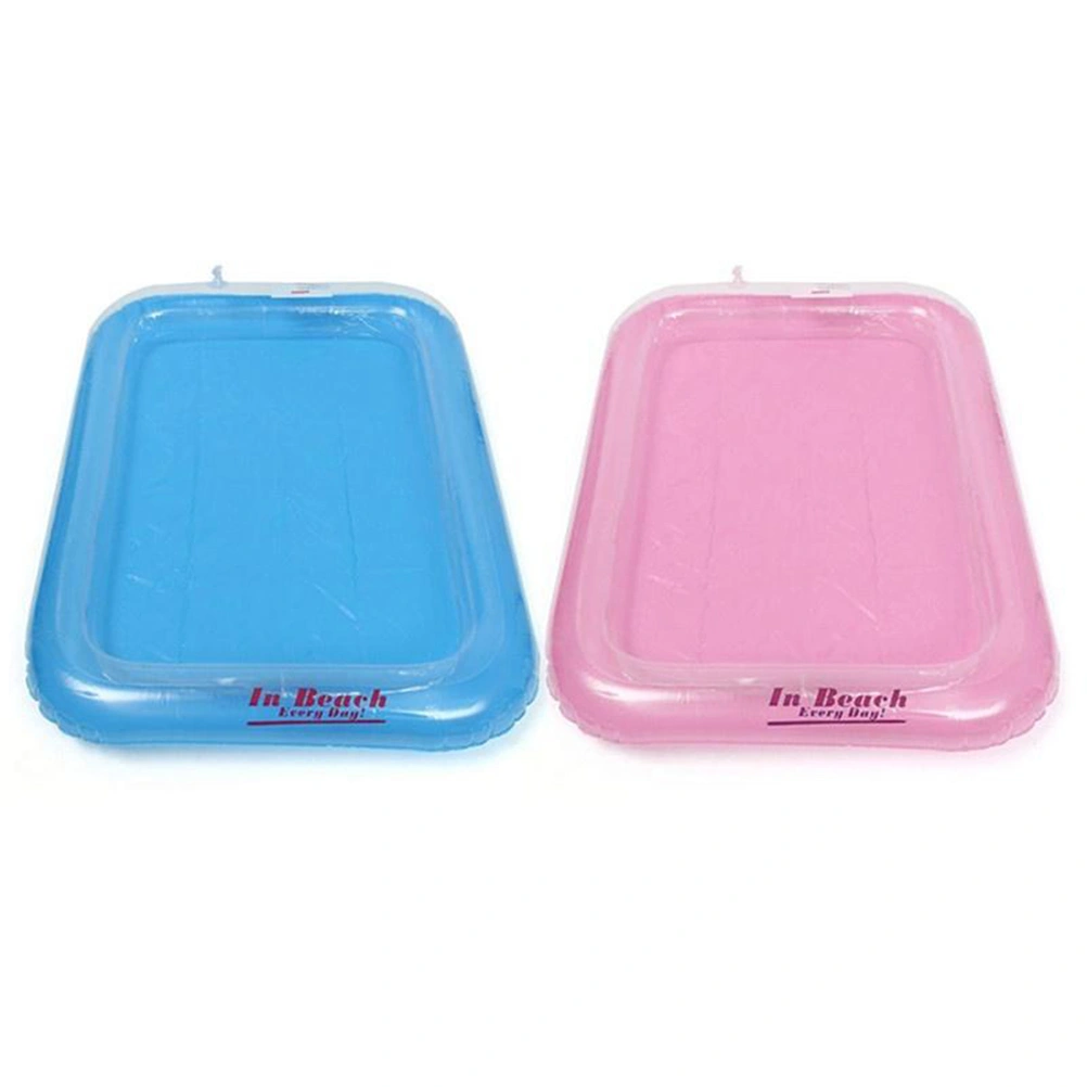 Kids Beach Sandbox Play Sand Inflatable Sand Toy Tray for Children's Education (Pink)