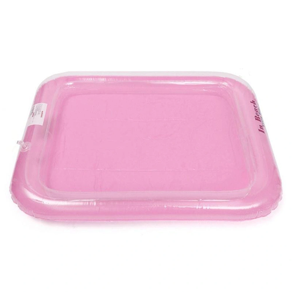 Kids Beach Sandbox Play Sand Inflatable Sand Toy Tray for Children's Education (Pink)