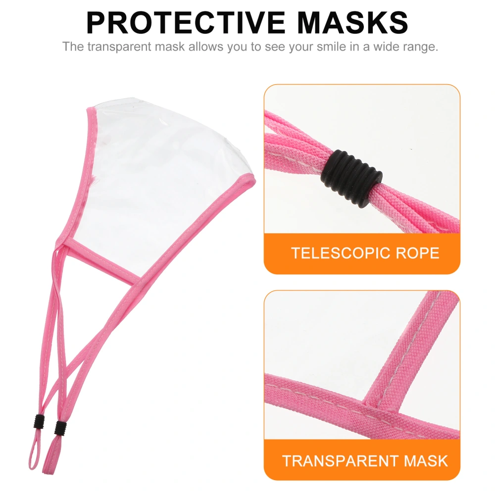 1Pc Face Mask Protective Cover Transparent Face Cover Dust-Proof Mask