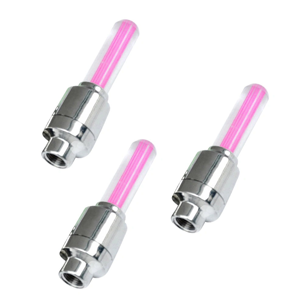 4pcs Wheel Lights Tire Light for Car Bike Motorcycle (Pink)