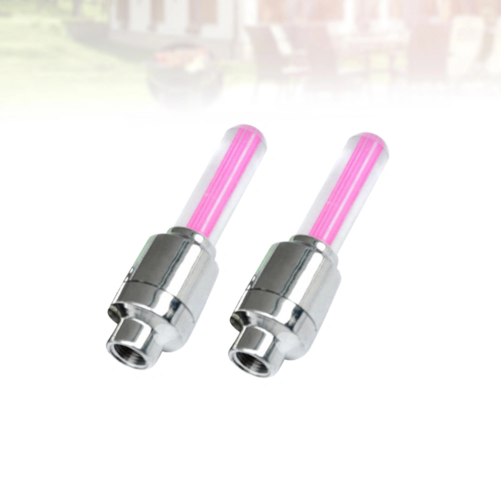4pcs Wheel Lights Tire Light for Car Bike Motorcycle (Pink)