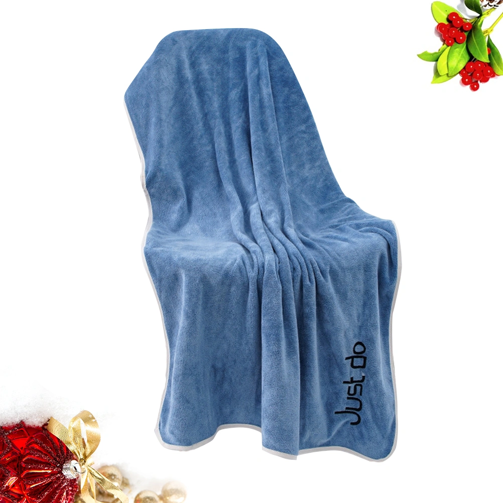 1pc 140x70cm Bath Towel Large Quick Dry Water Absorption Towel Shower Towel Swimming Beach Towel (Blue)