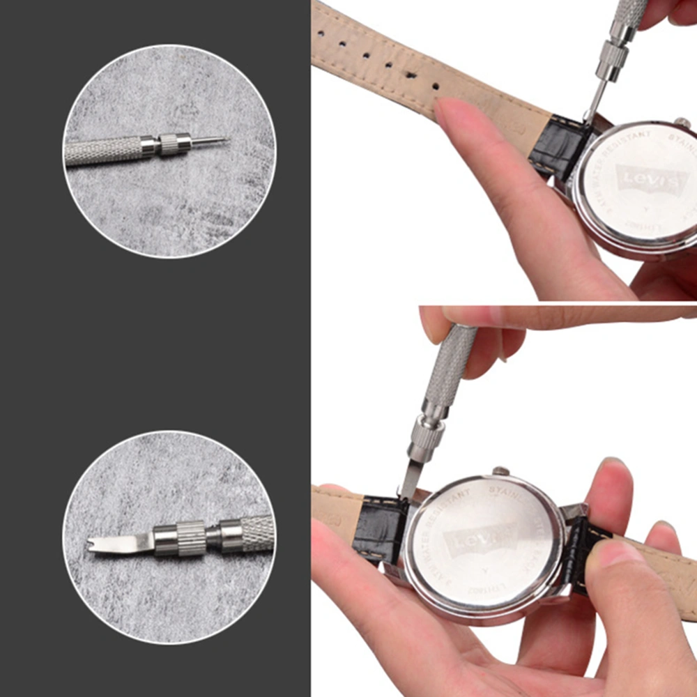 13pcs Watch Repair Tool Watchbands Opener Strap with Watch Bands Multifunctional for Watch Lover (Silver)