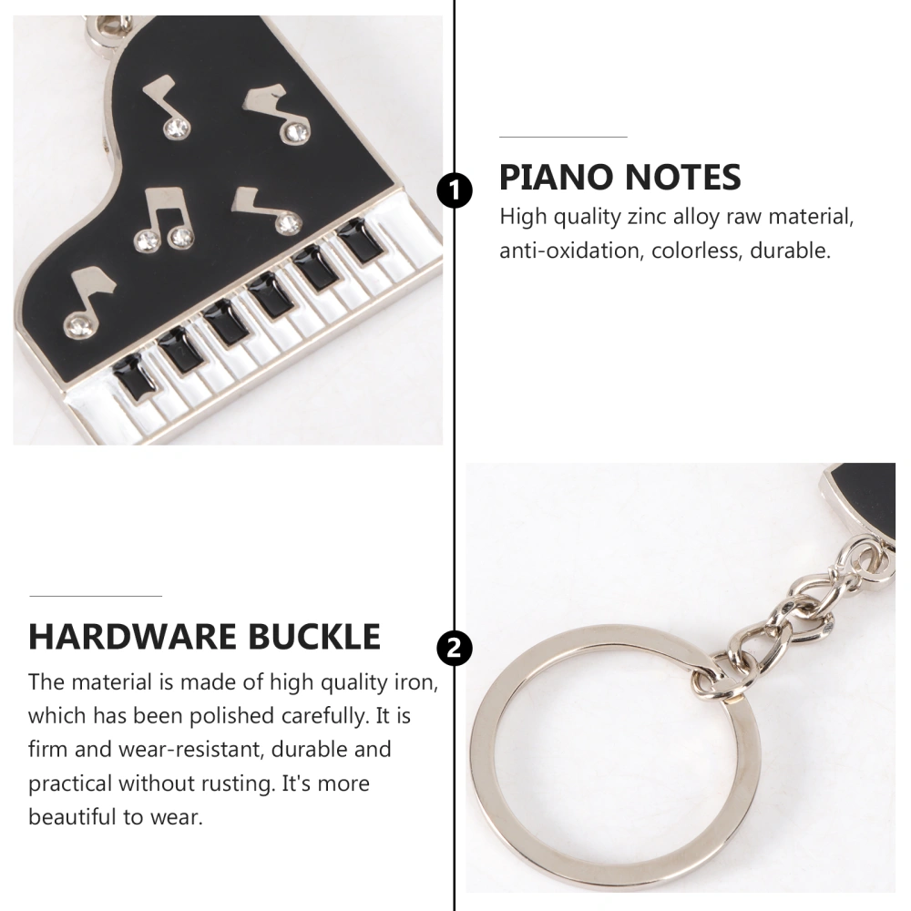 Piano Keyring Keychain Metal Cool Car Keyring Purse Bag Pendant Decoration Creative Gift Party Favor