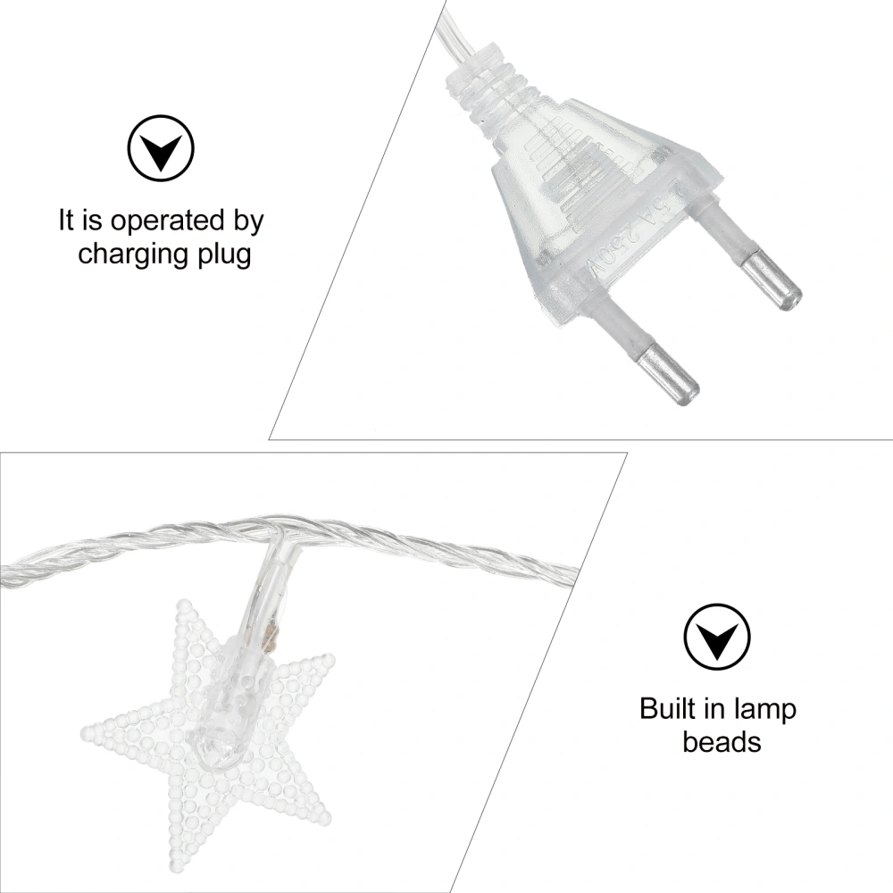 1pc Transparent String Lights Star String Lights String Lights (EU Plug)