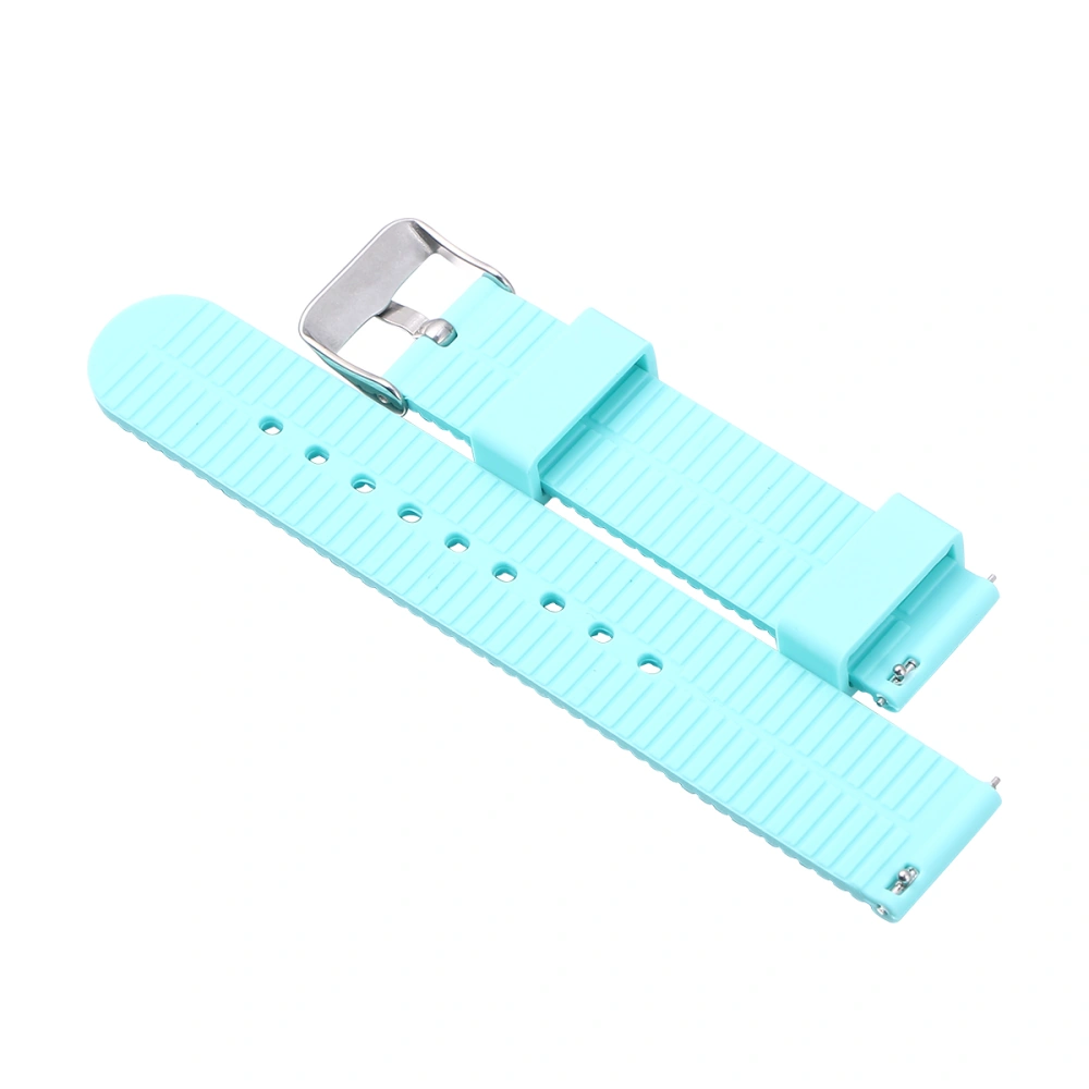 20mm Creative Exercise Tire Grain Environmentally Friendly Silicone Watchband Light Green