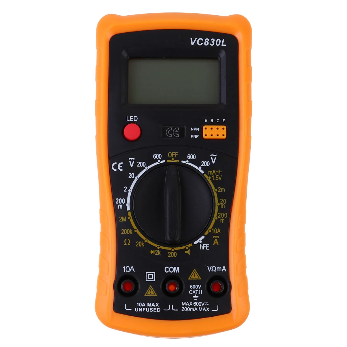 Hand-held Digital Multimeter Ammeter Voltmeter Digital Clamp Meter Ammeter Tester Yellow