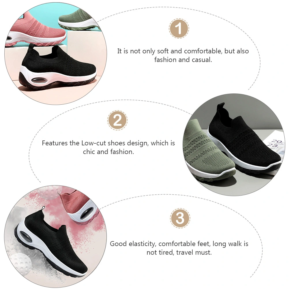 1 Pair Sports Shoes  Air Cushion Running Shoes Fitness Free-lace Casual Shoes