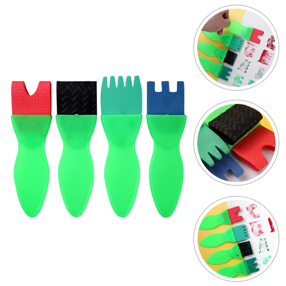 8 Pcs Children Painting Doodling Brushes EVA Sponge Brushes Kids Painting Tools