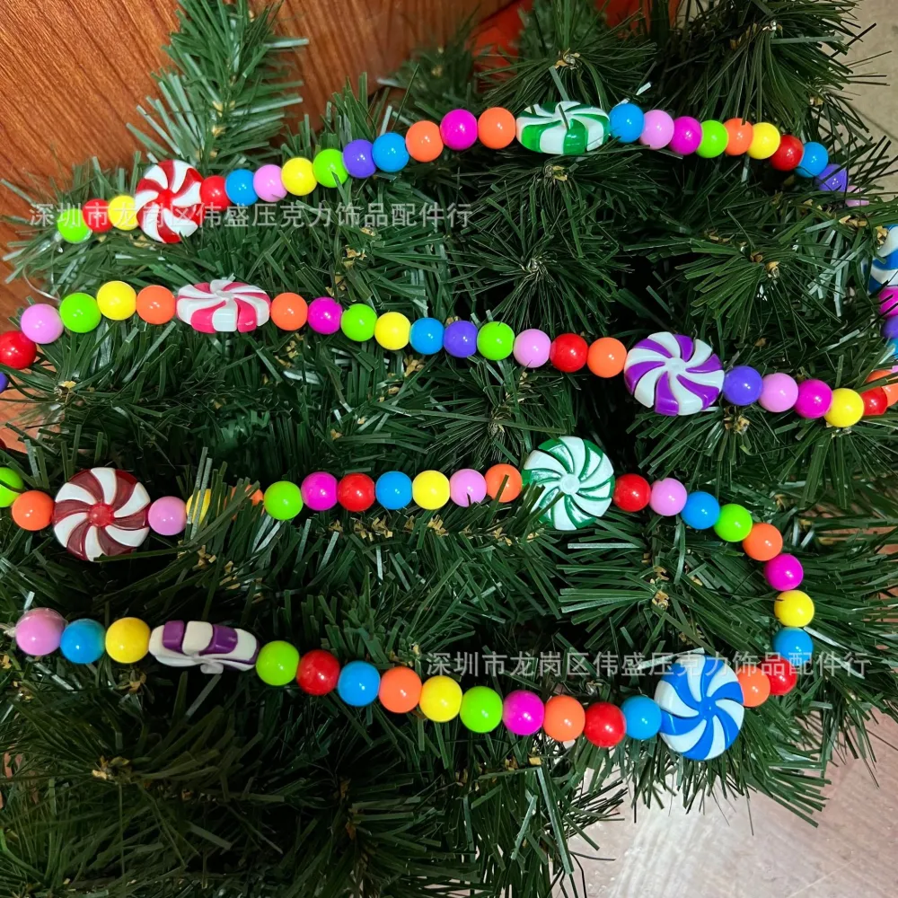 Candy Bead Garland Christmas Tree Candy Beaded String Decoration Party Supply