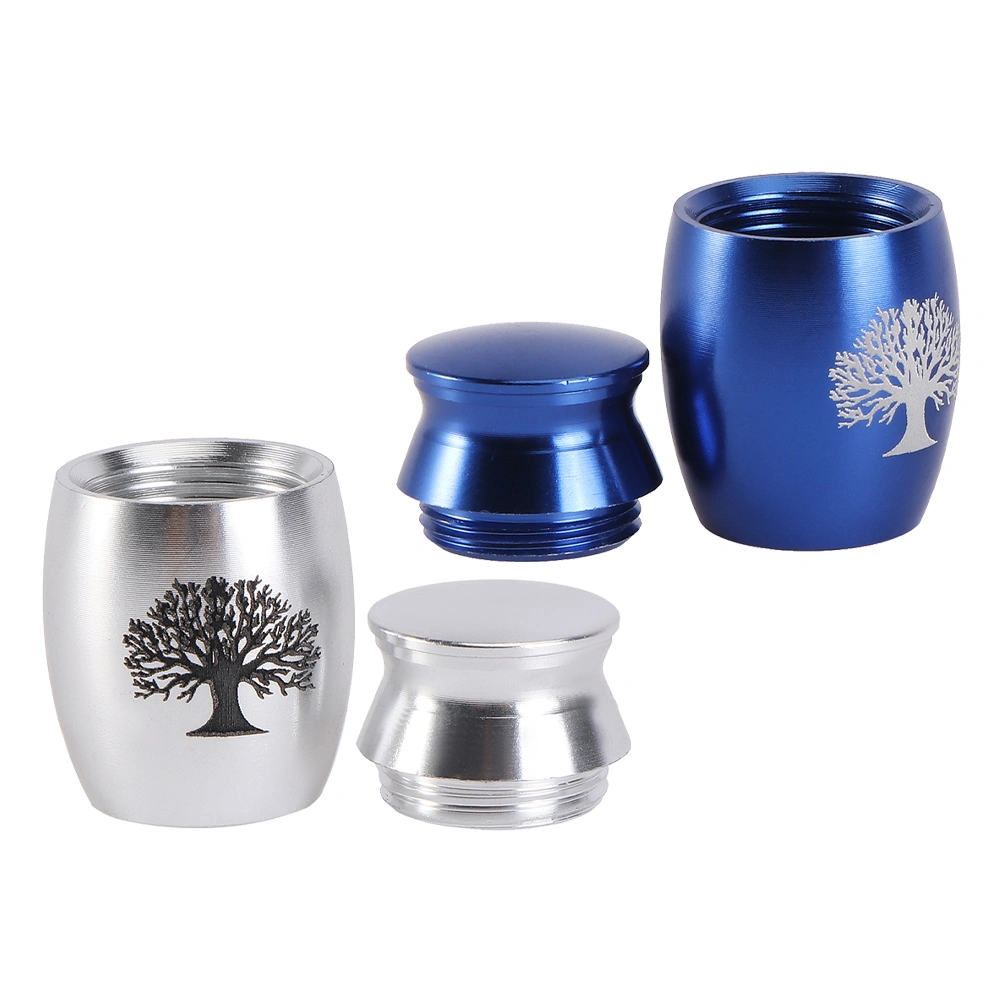 2Pcs Stainless Steel Cremation Urns for Human Pet Ashes Small Keepsake Urns