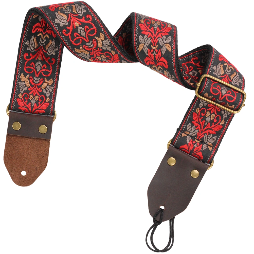 Embroidered Guitar Strap Folk Guitar Strap Bass Strap Widen Guitar Strap