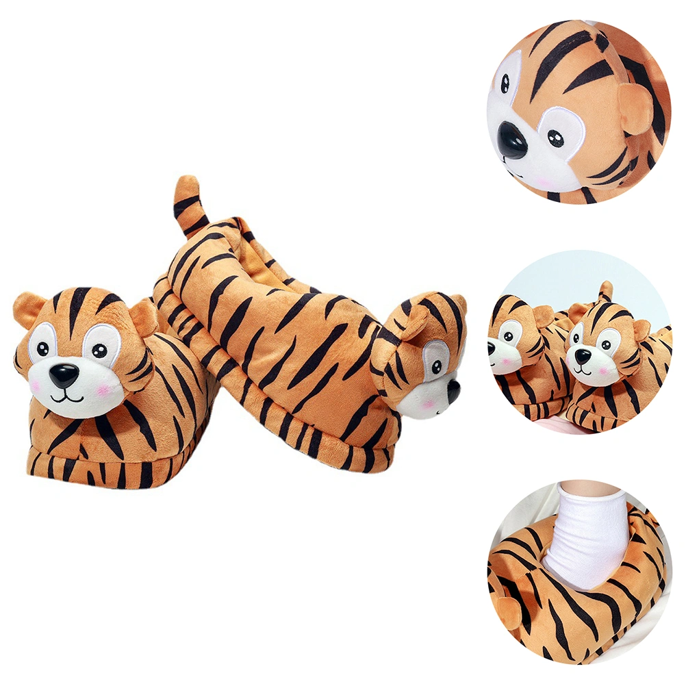1 Pair Couples Plush Footwear Warm-keeping Slipper Household Winter Footwear