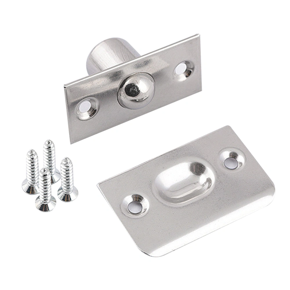 2 Pcs Closet Ball Catch Door Stainless Steel Catch Adjustable with Strike Plate Brushed Satin Finish