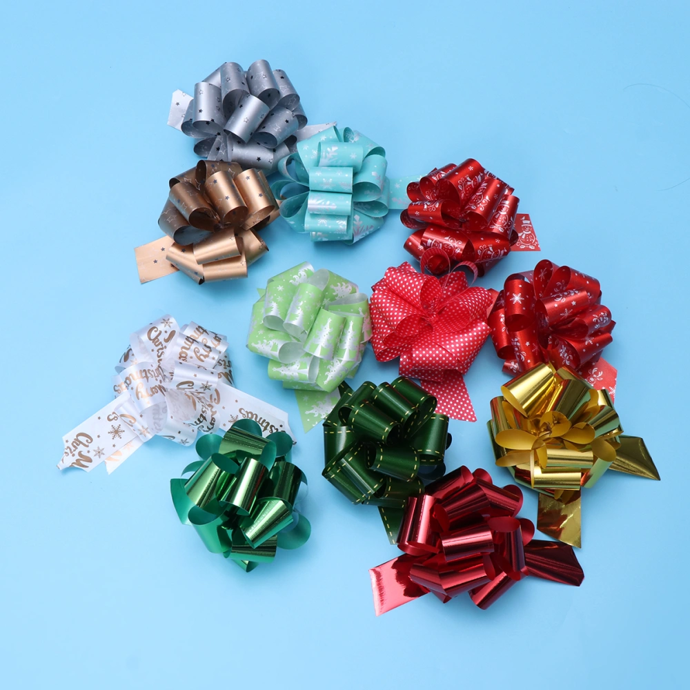 36pcs DIY Christmas Pull Bows Creative Manual Ribbons Bow Styling Gift Wedding Decoration Assorted Color