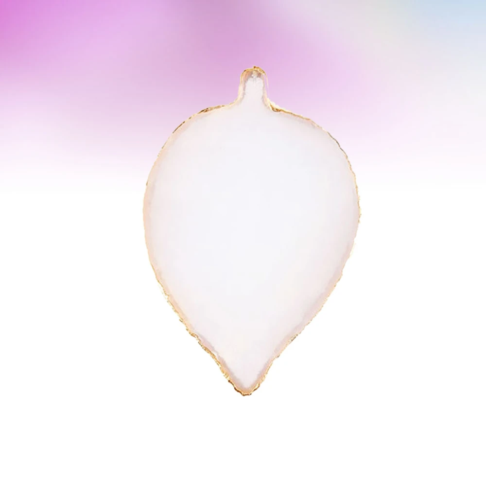 1Pc Lovely Leaf Shaped Manicure Nails Color Plate Manicure Nail Art Tool （White）