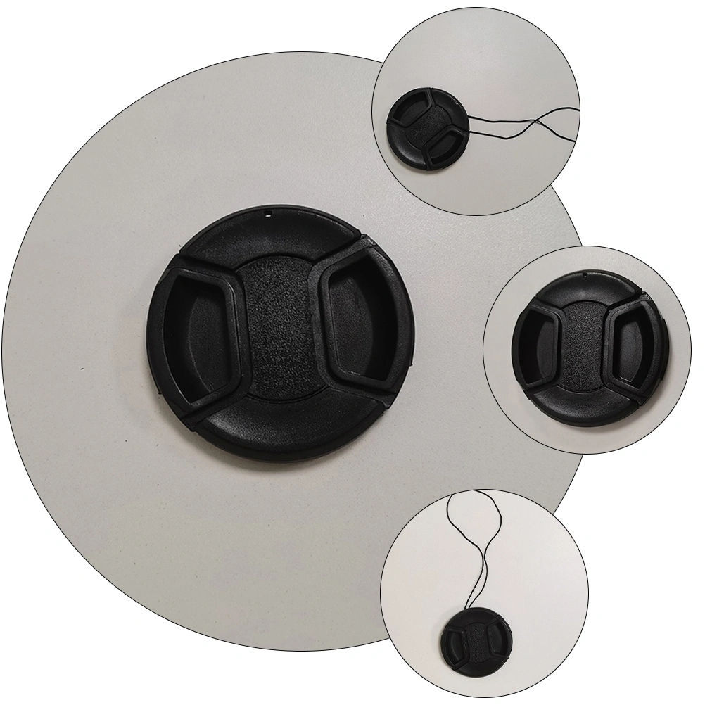 4Pcs Center-Pinch Camera Lens Cover Protectors Dust-Proof Snap Cover 55mm