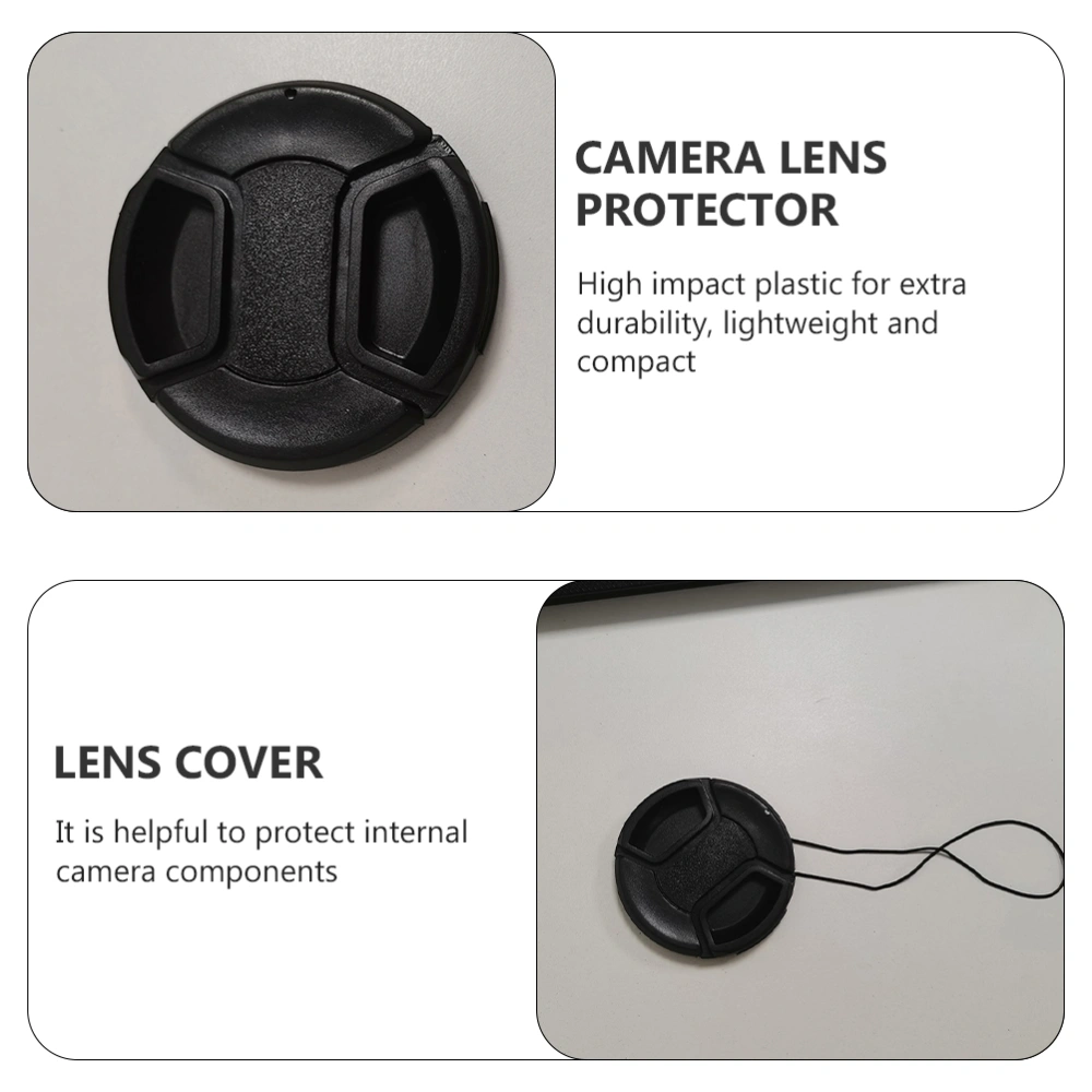 4Pcs Center-Pinch Camera Lens Cover Protectors Dust-Proof Snap Cover 55mm