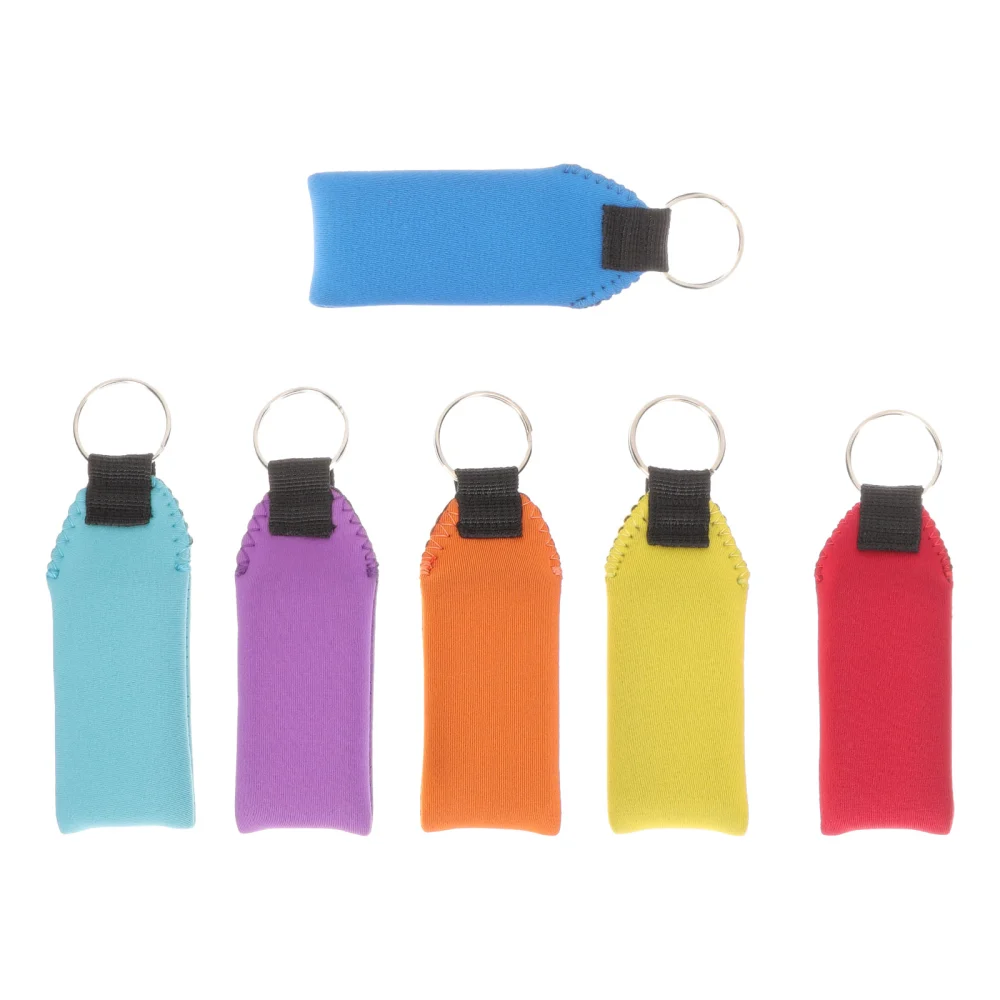 6Pcs Floating Neoprene Boat Keychains Floating Keychain Pendants Key Ring Accessories