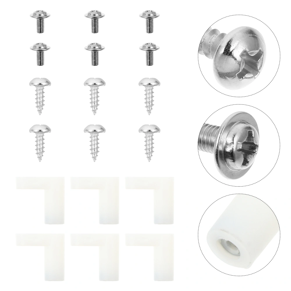 50 Sets L Type PCB Mounting Feet with Screw Motherboard Fixed Plastic Feet