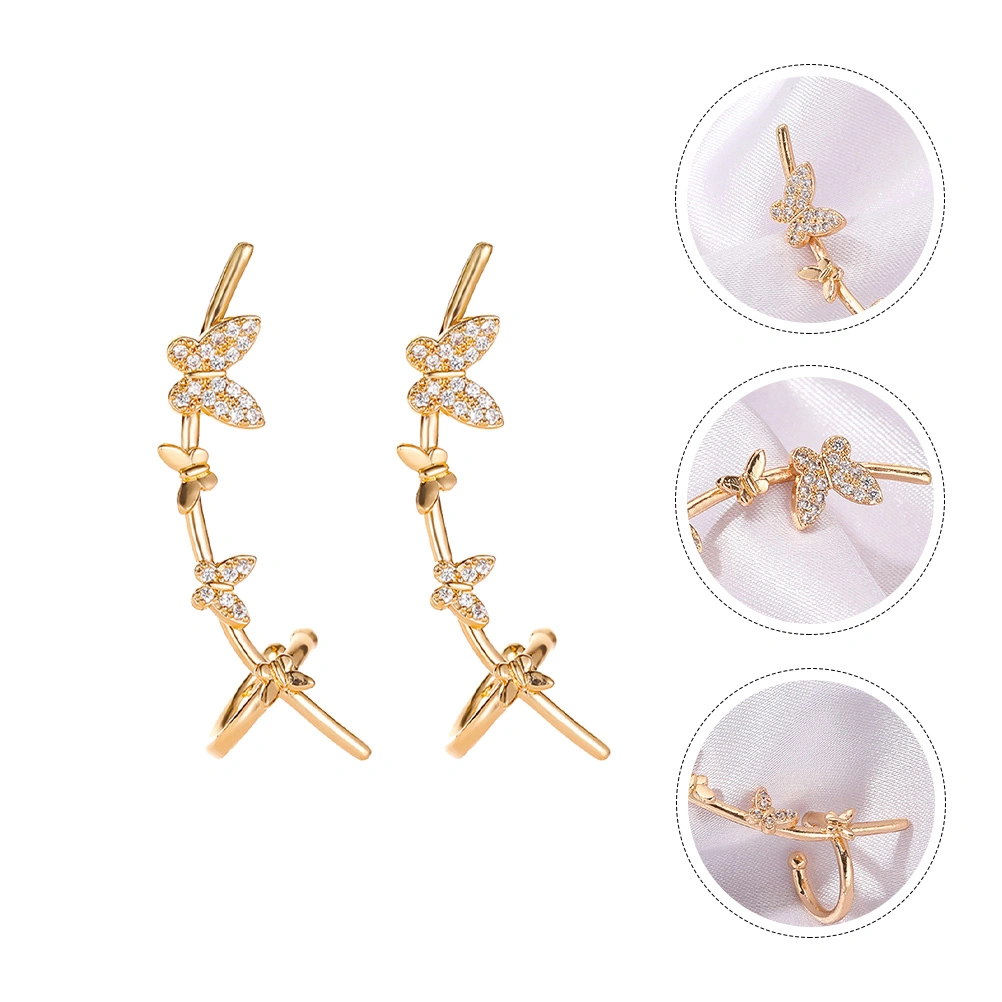 2Pcs Earrings Girl Ear Ring Pattern Ear Drops Versatile Ear Studs