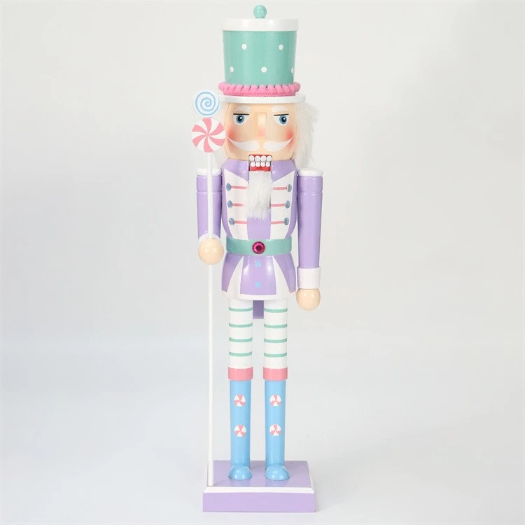 Xmas Nutcracker Puppet Figure Wood Nutcracker Decoration Wooden Nutcracker Puppet Xmas Gift