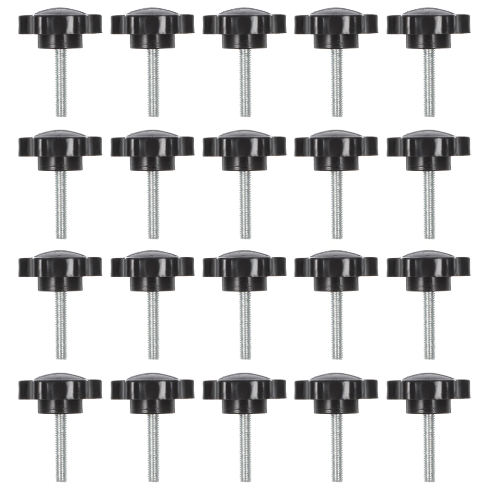 20pcs T Track Bolt M6x30 Handle Clamping Knob Star Knob Thread Accessory