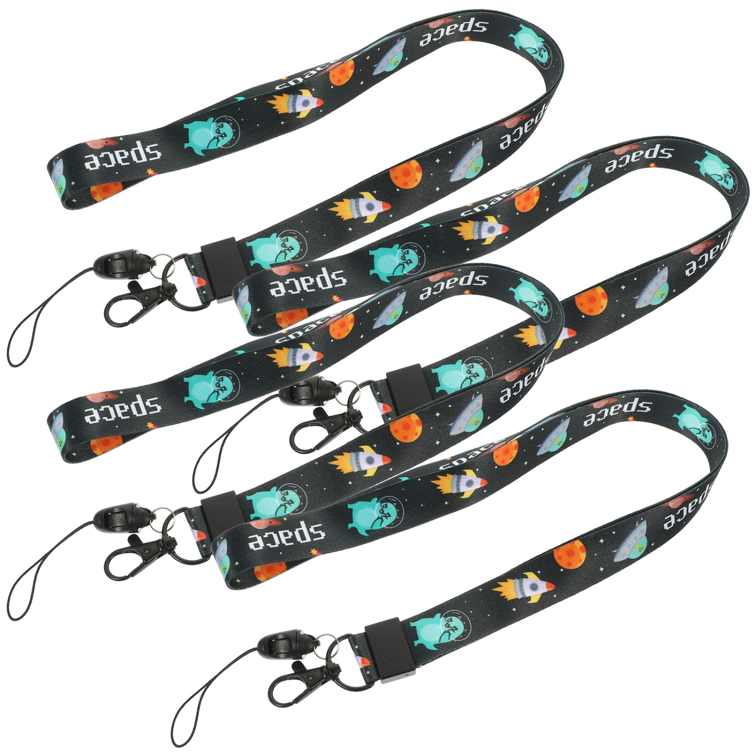 4Pcs Long Hanging Ropes Decorative ID Card Hanging Straps Cartoon Hanging Ropes for Cellphone