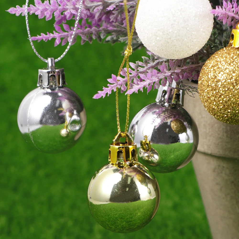 49pcs Christmas Ball Bauble Xmas Tree Hanging Ball Ornament Decorations for Home Christmas New Year Party Decor (White and Golden)