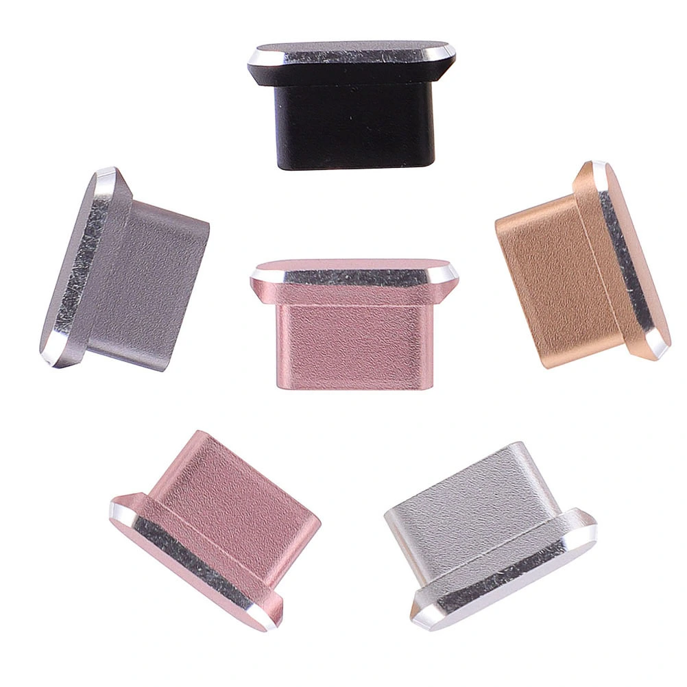 6pcs Durable Type-C Dust Plugs Compatible with Huawei (Random Color)