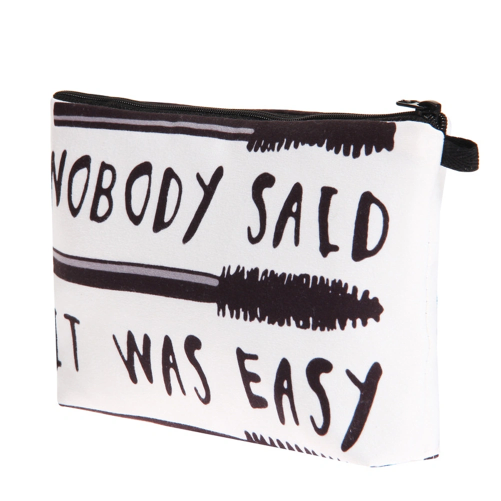 1pc Letter Design Makeup Bag Multi-function Handbag Outdoor Cosmetic Bag Sundries Storage Pouch