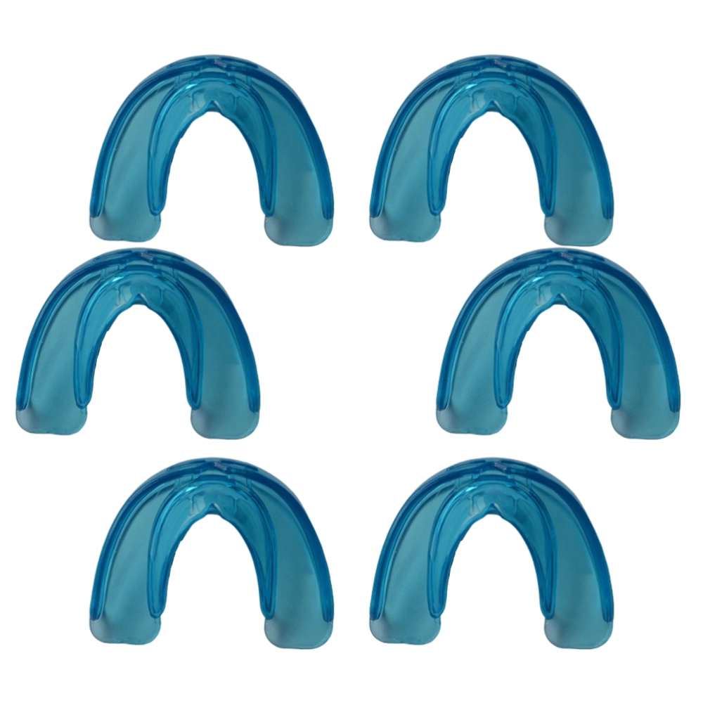 6pcs Teeth Braces Protector Orthodontic Braces Dental Mouthguard Straighten Teeth Tray (Soft Style Blue)