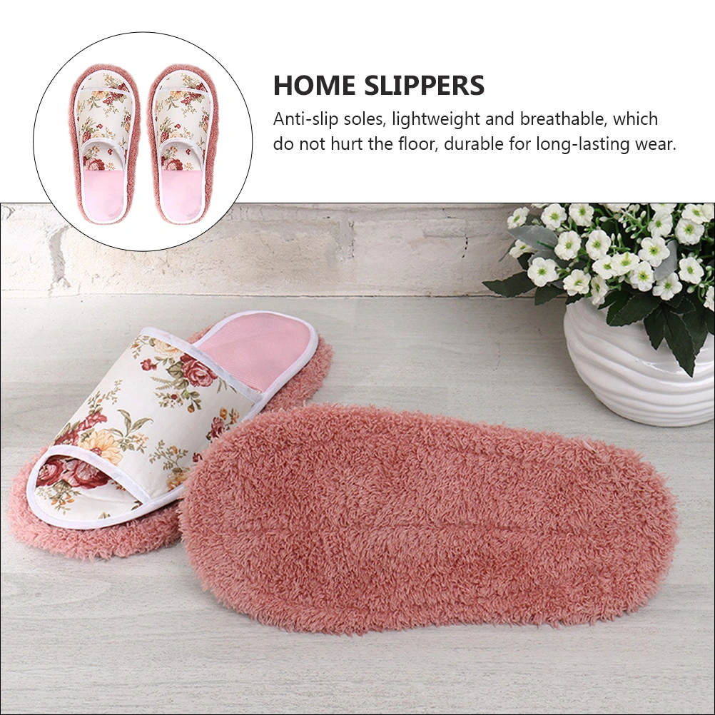1Pair Detachable Household Slippers Non-skid Slippers Random Color