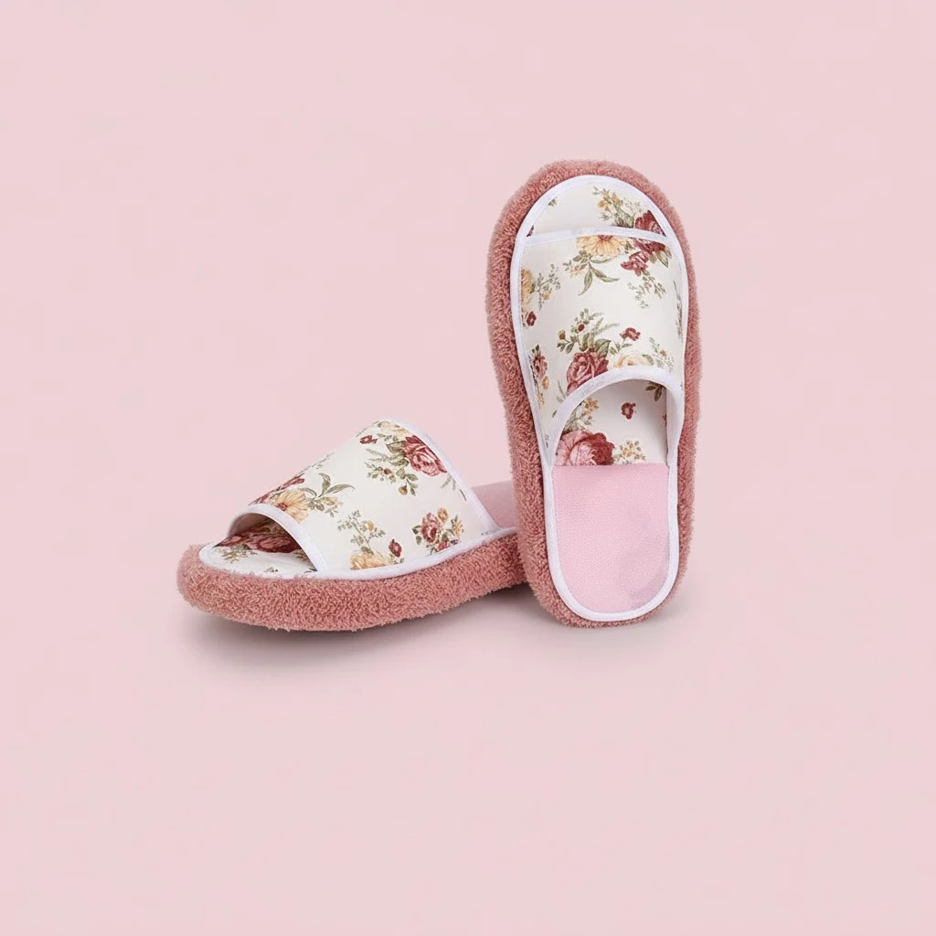 1Pair Detachable Household Slippers Non-skid Slippers Random Color